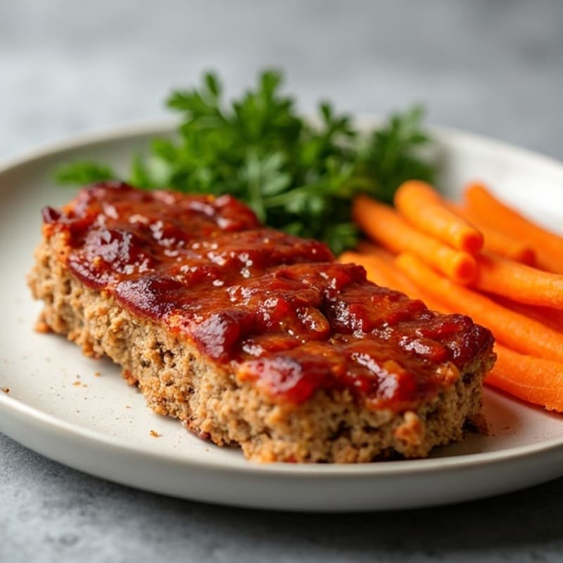 Smoky BBQ Glazed Turkey-Bacon Meatloaf