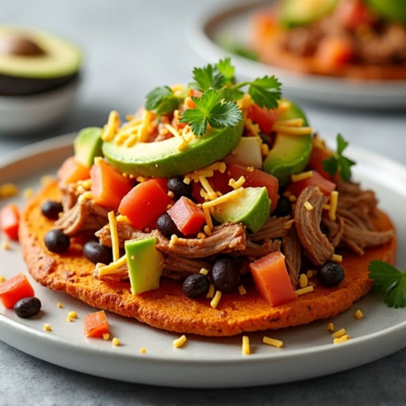 Lean Pulled Pork Loaded Sweet Potato Nachos