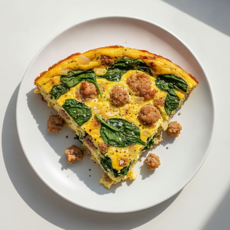 Sausage and Spinach Egg Bake