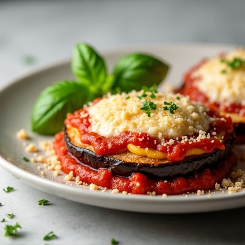 Crispy Baked Eggplant Parmesan with Fresh Herbs