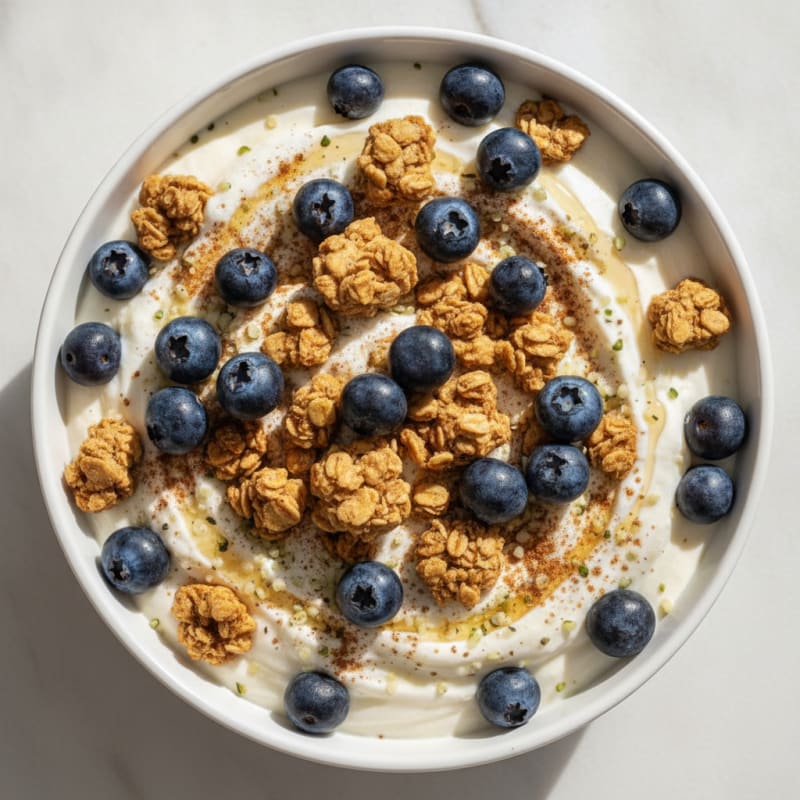 Blueberry Yogurt with Granola Crunch