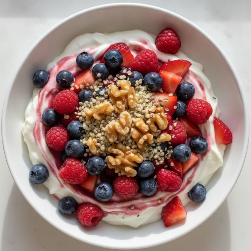 Creamy Greek Yogurt Protein Parfait with Mixed Berries