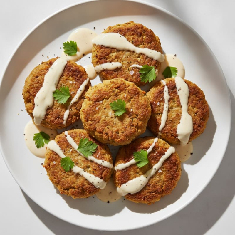 Falafel with Lemon-Tahini Drizzle