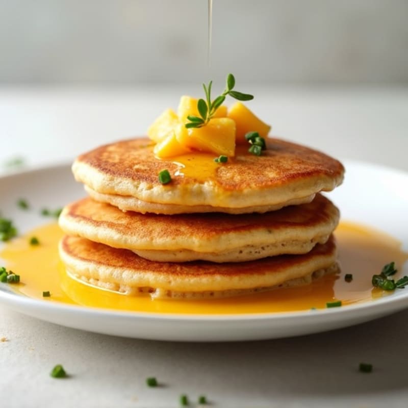 Fluffy Savory Pancakes with Cheddar and Chives