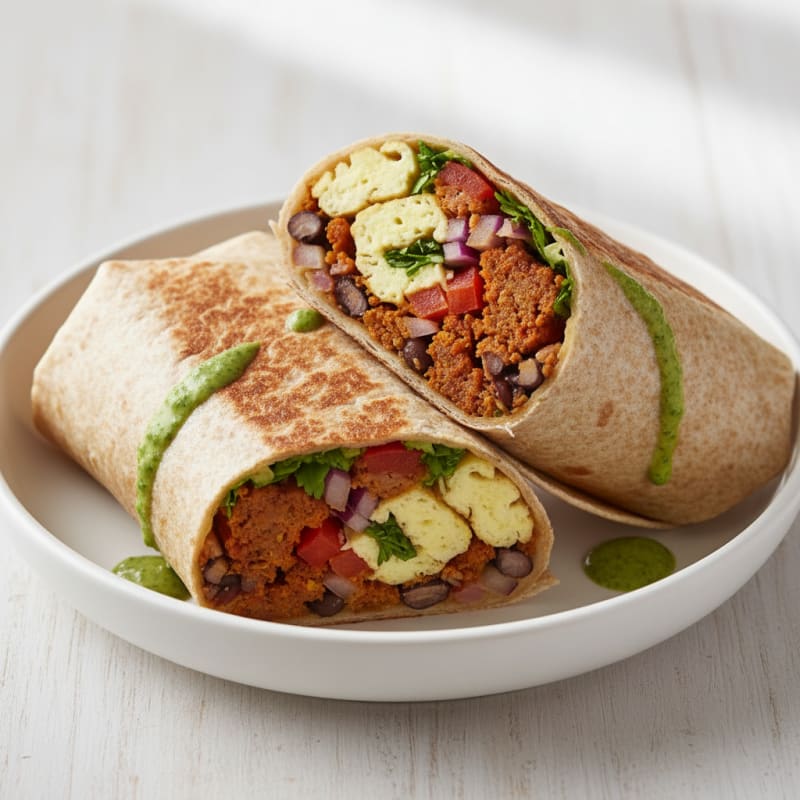 Hearty Chorizo and Egg Breakfast Burrito