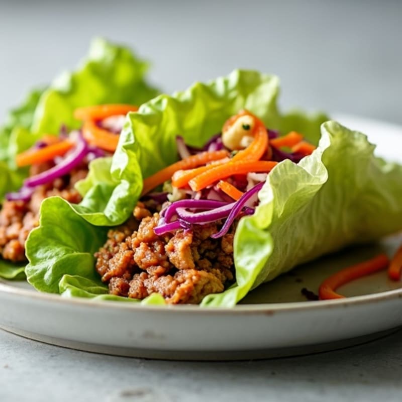 Lean Pulled Pork Lettuce Wraps with Tangy Slaw