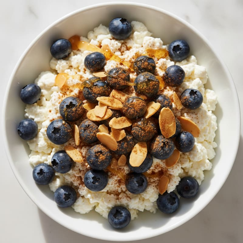 Cottage Cheese Berry Bowl with Toasted Almonds
