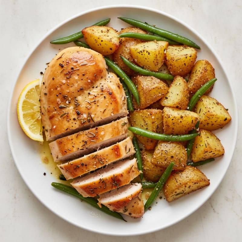 Herb-Roasted Chicken Breast and Potatoes