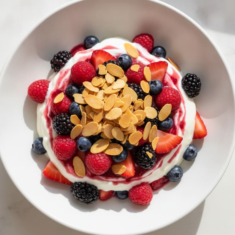 Silky Greek Yogurt and Mixed Berry Protein Parfait