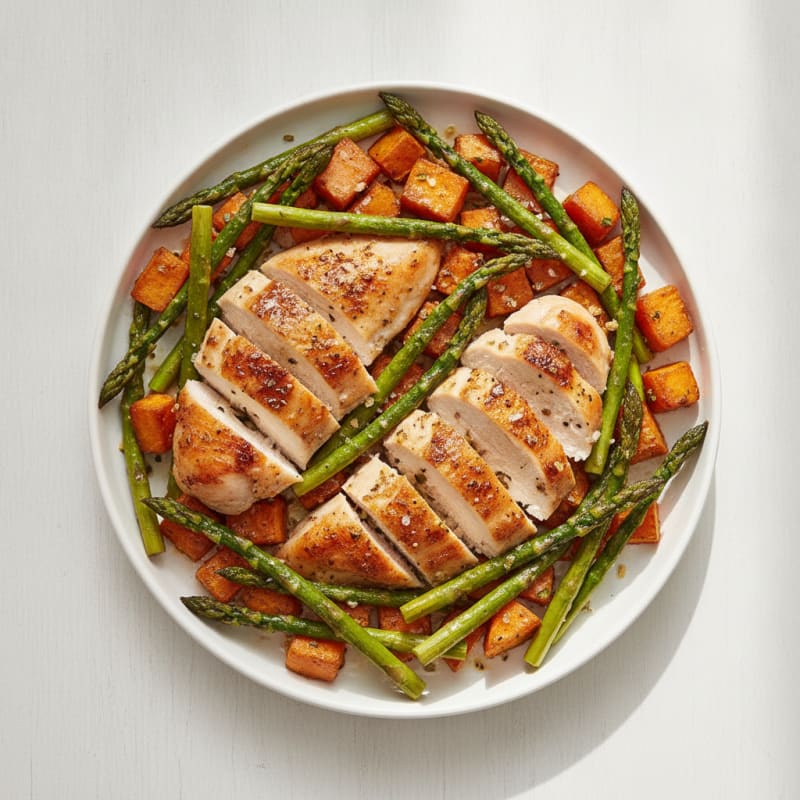 Sheet Pan Savory Chicken and Asparagus