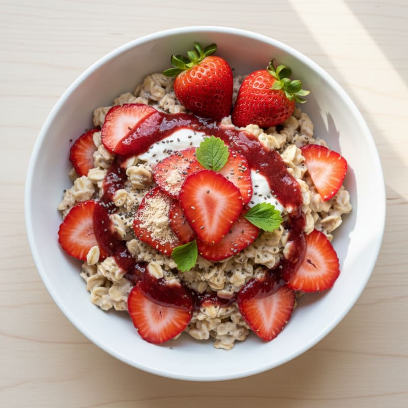 Creamy Strawberry Overnight Oats