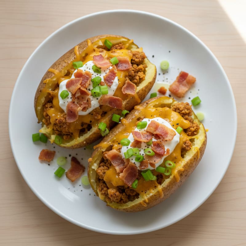 Loaded Cheddar-Bacon Baked Potatoes