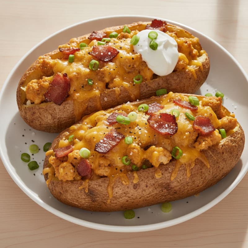 Bacon Cheese Stuffed Baked Potatoes