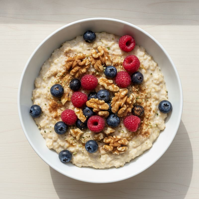 Classic Oatmeal with Berries and Nuts