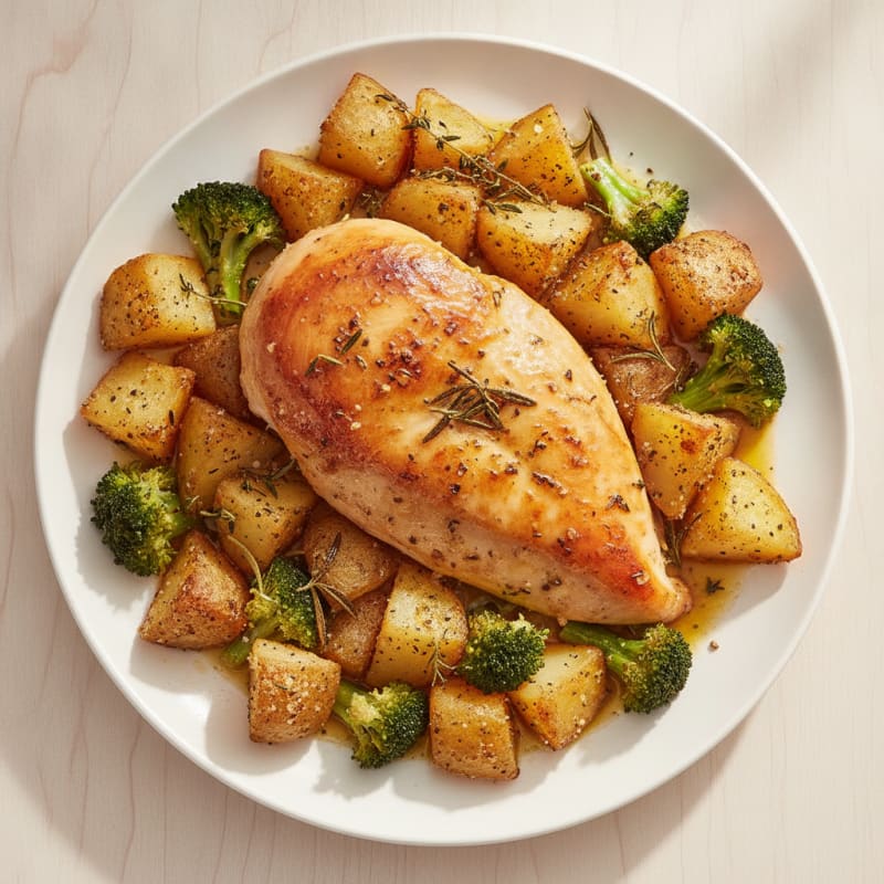 Roasted Garlic Herb Chicken and Potatoes