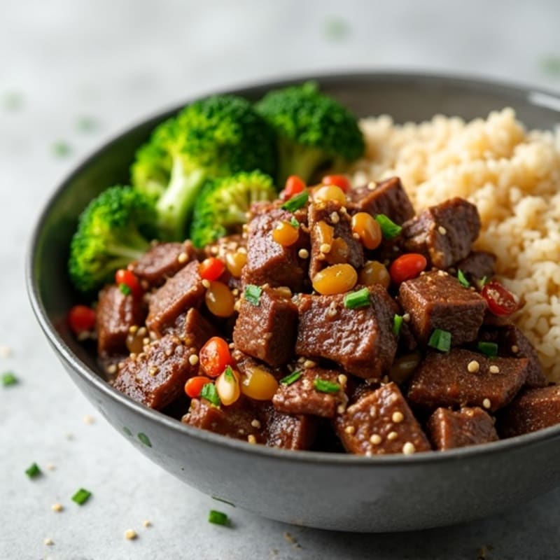 Ginger-Garlic Beef and Broccoli Rice Bowl