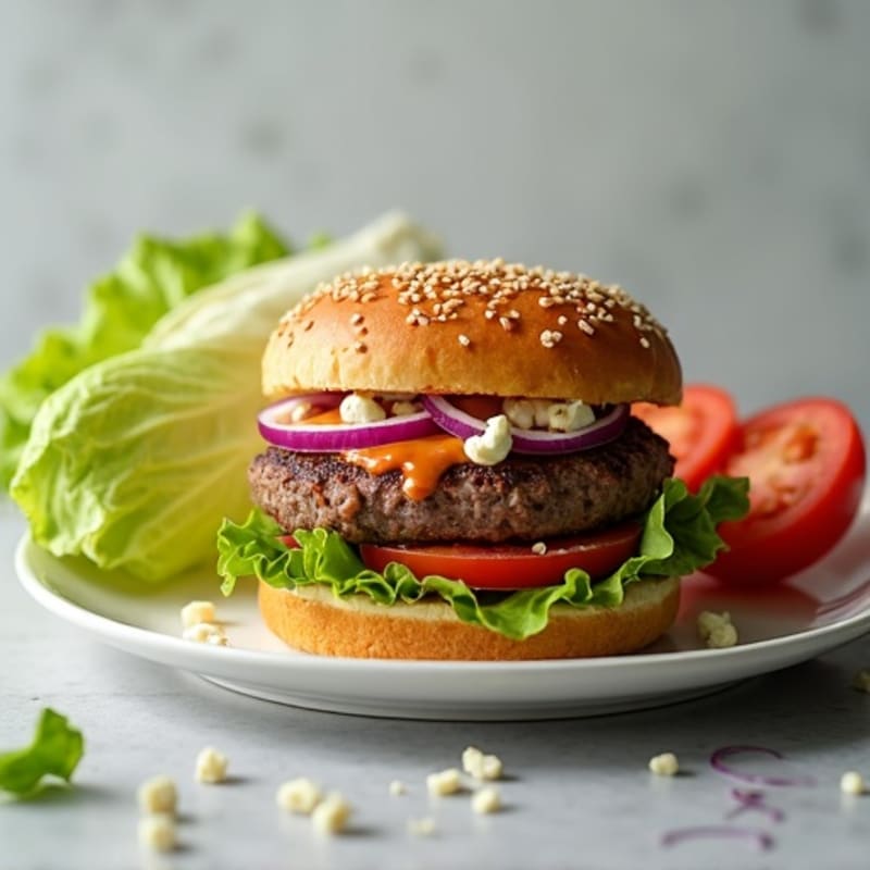 Lean Beef Buffalo Blue Cheese Burgers