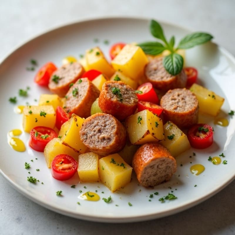 Lean Sausage and Roasted Potato Casserole
