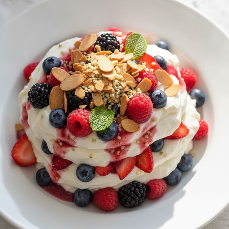 Creamy Greek Yogurt Protein Parfait with Mixed Berries