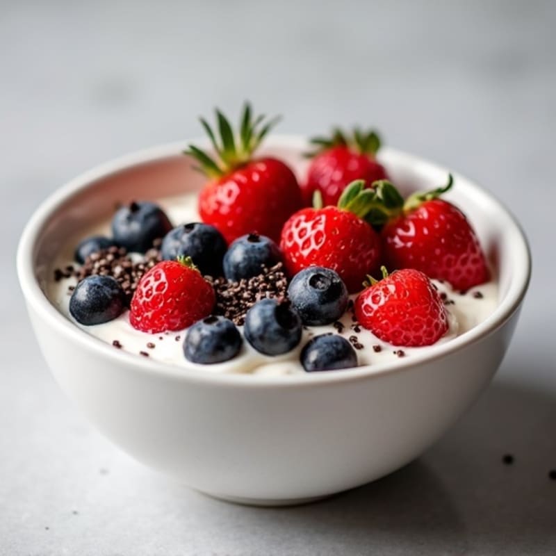 Silky Greek Yogurt Protein Bowl with Mixed Berries