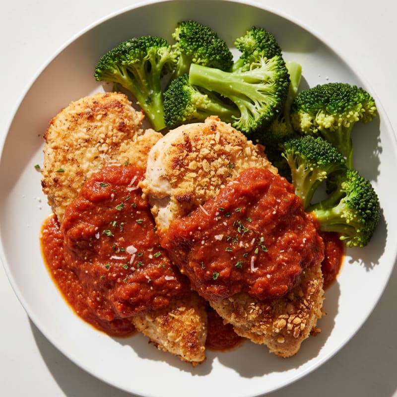 Parmesan-Crusted Chicken with Marinara Sauce