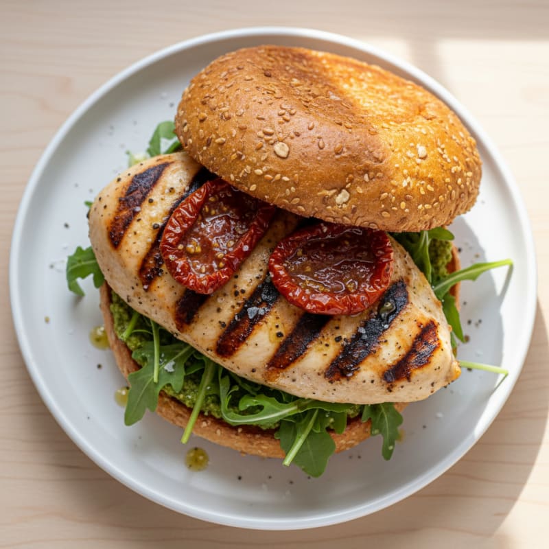 Grilled Chicken Sandwich with Sundried Tomatoes
