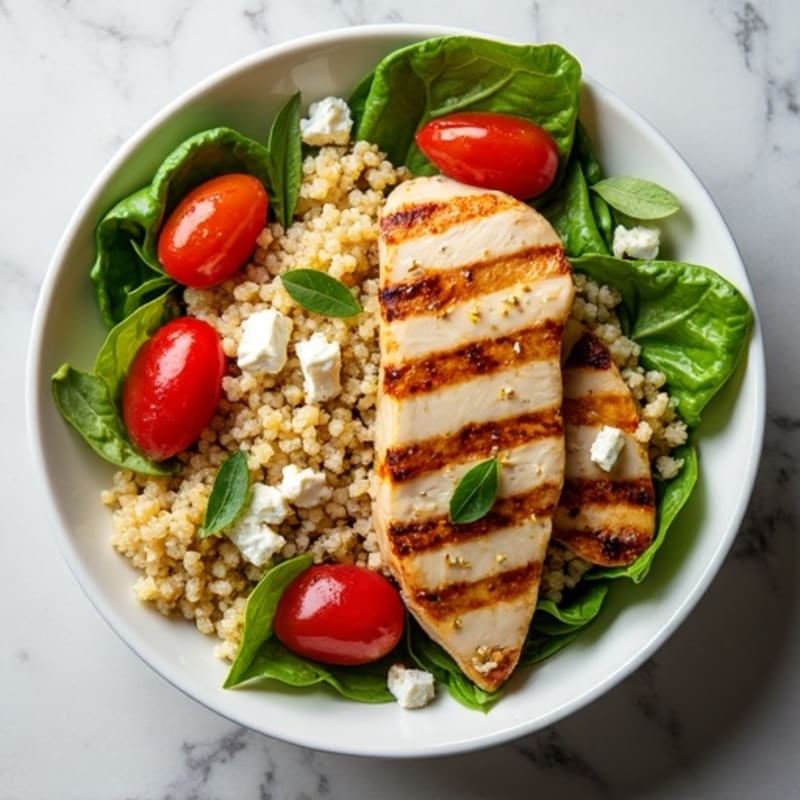 Grilled Chicken and Quinoa Bowl with Feta