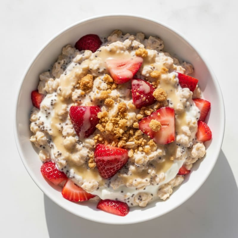 Strawberry Shortcake Overnight Oats