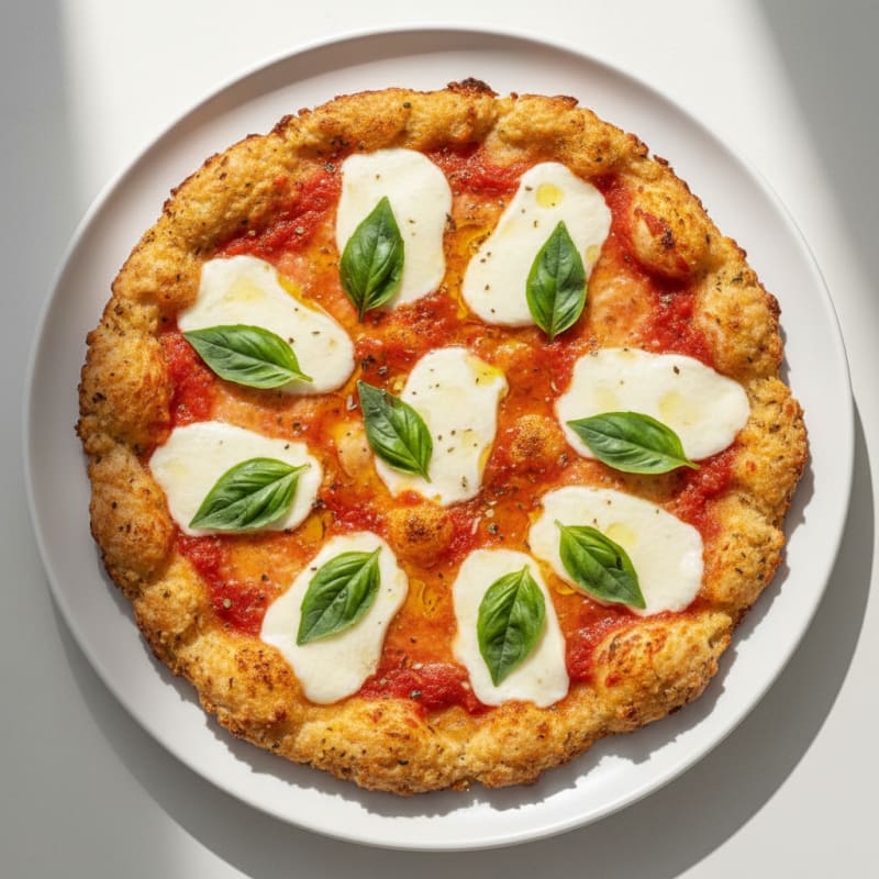 Crispy Golden Margherita Pizza