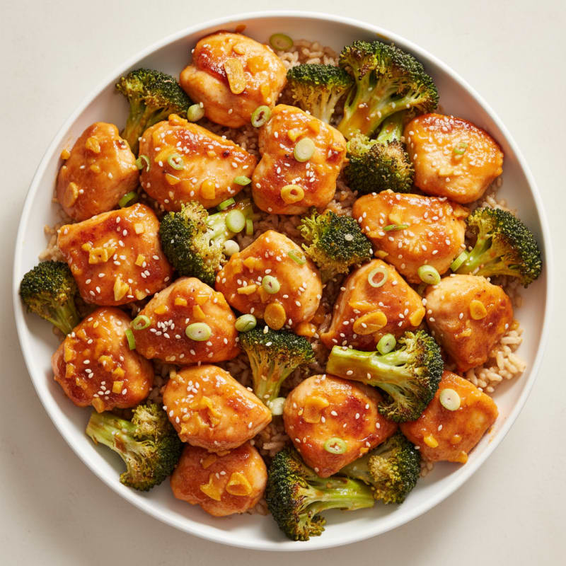 Baked Orange Chicken with Broccoli