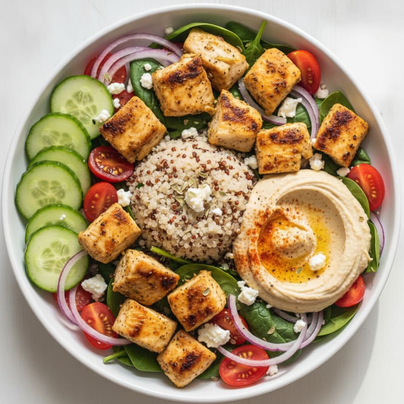 Mediterranean Chicken and Quinoa Bowl