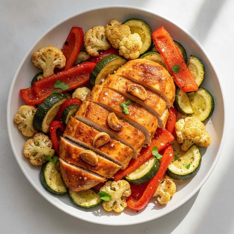 Spicy Harissa Chicken with Roasted Vegetables