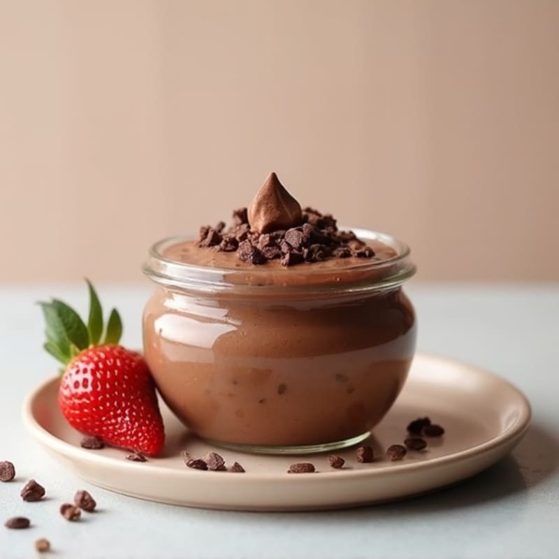 Creamy Vegan Chocolate Protein Pudding with Chia Seeds