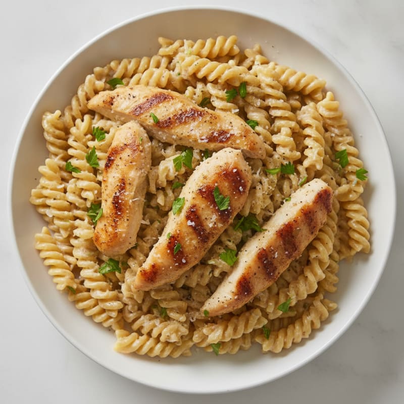 Garlic Parmesan Chicken Alfredo Pasta