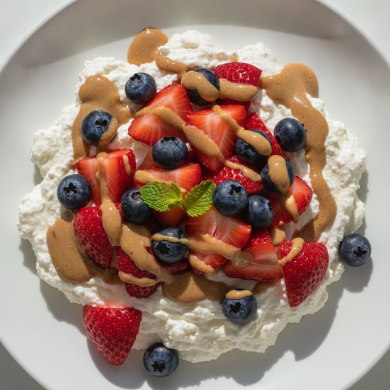 Greek Yogurt Protein Mousse with Fresh Berries