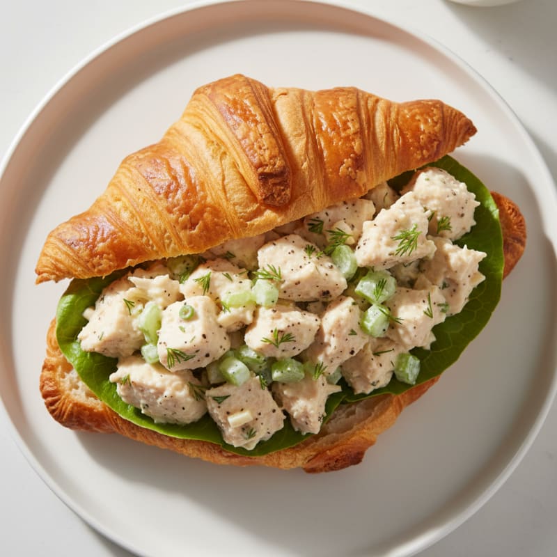 Zesty Lemon-Herb Chicken Salad Croissant