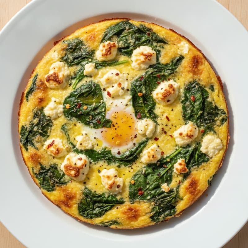 Baked Eggs with Spinach and Feta
