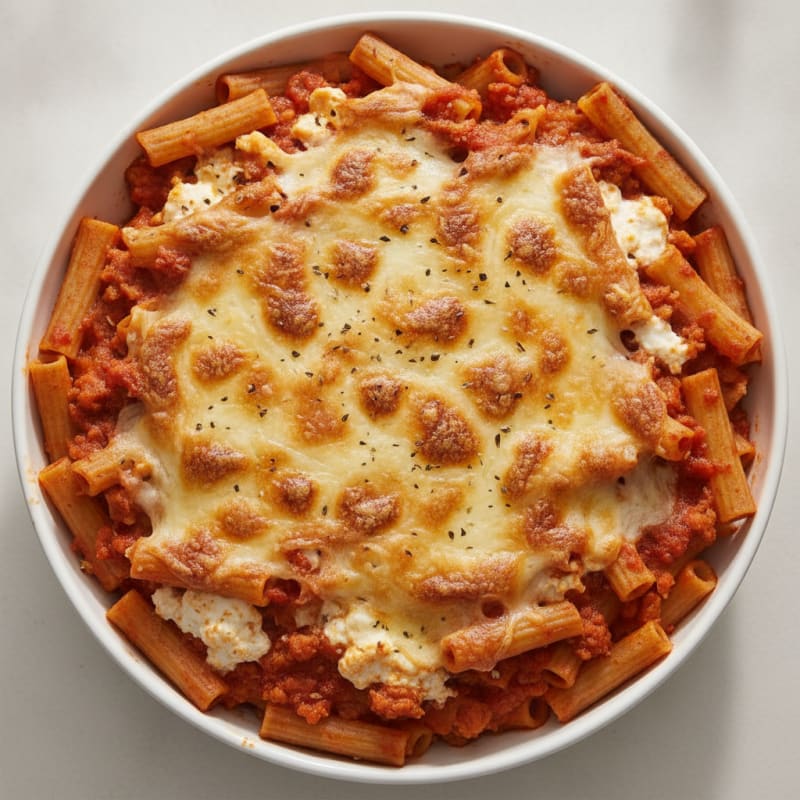 Classic Baked Ziti with Ricotta