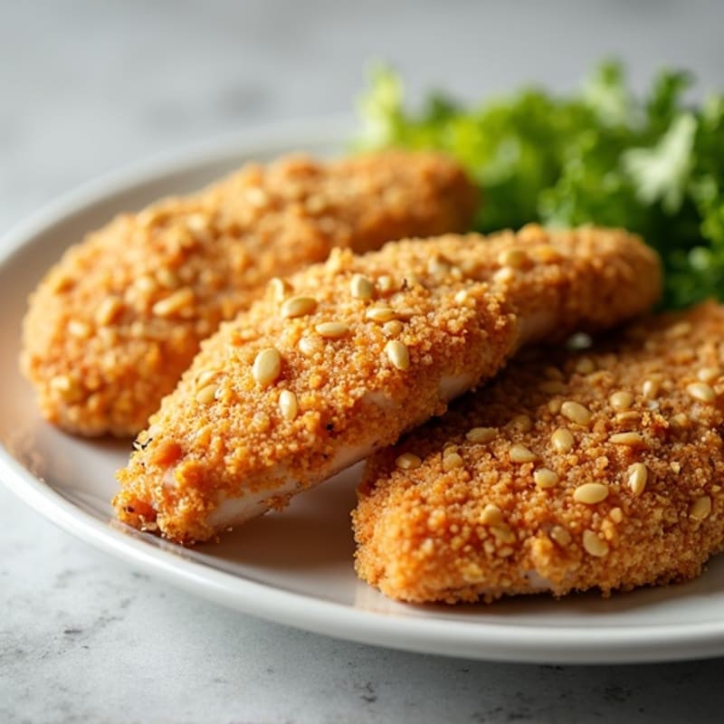 Crunchy Sunflower Seed Crusted Chicken Tenders