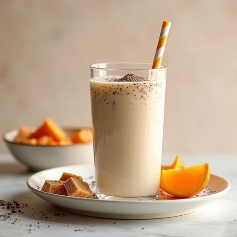 Silky Tofu Protein Smoothie with Chia and Almond Butter