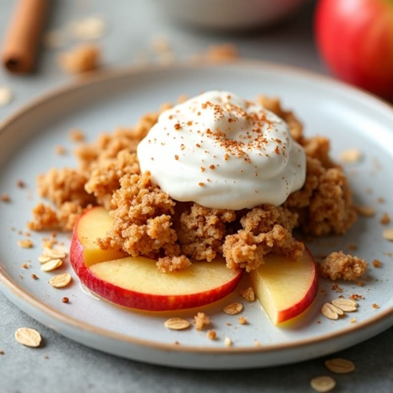 Protein-Packed Almond-Oat Apple Crumble