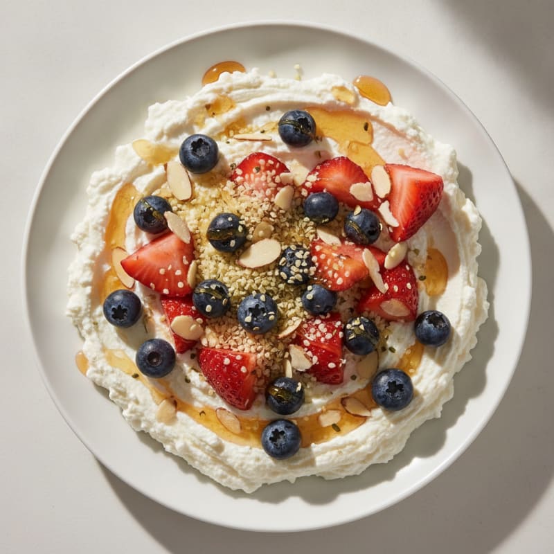 Whipped Cottage Cheese with Berries