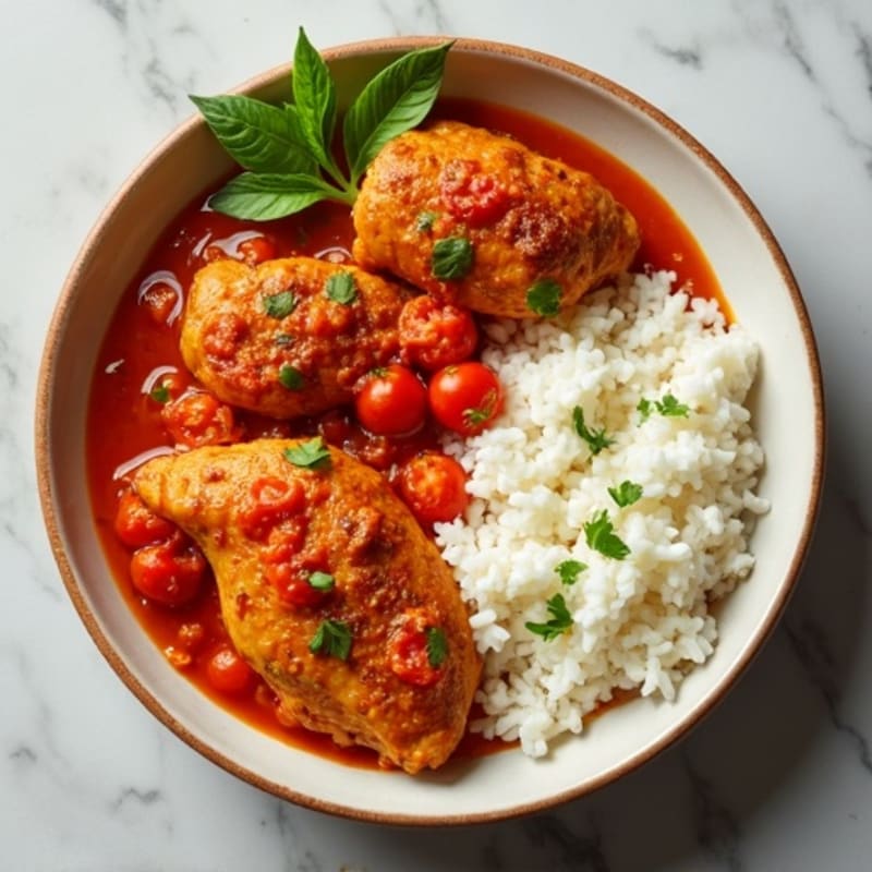 Healthy Spiced Chicken in Creamy Tomato Sauce
