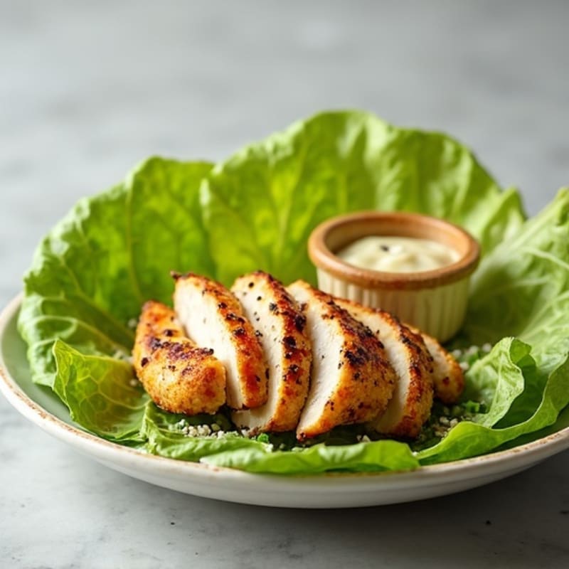 Crispy Grilled Chicken Caesar Lettuce Wrap