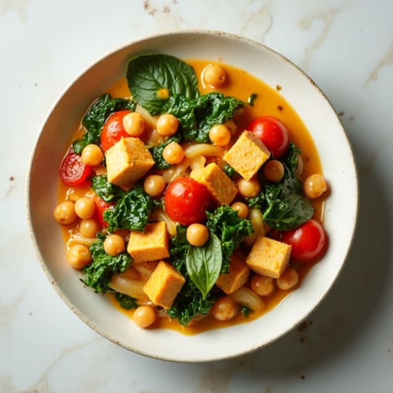 Creamy Chickpea and Spinach Curry