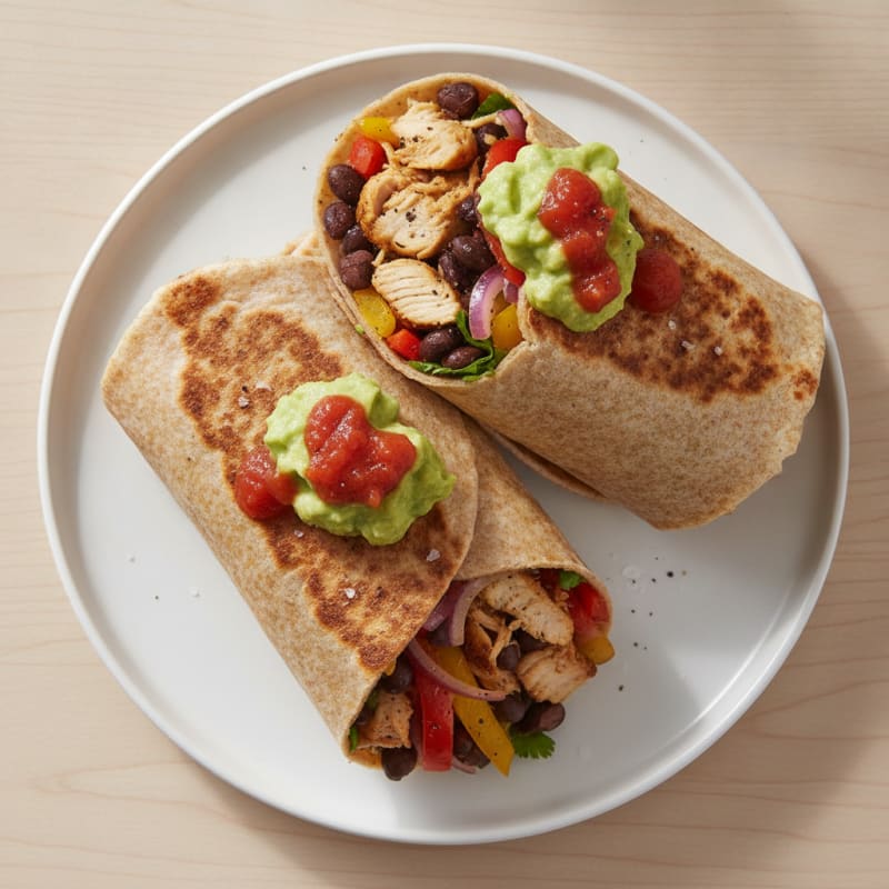 Chicken and Black Bean Burritos