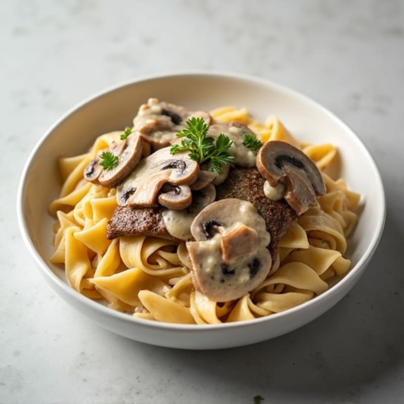 Creamy Greek Yogurt Beef Stroganoff with Mushrooms