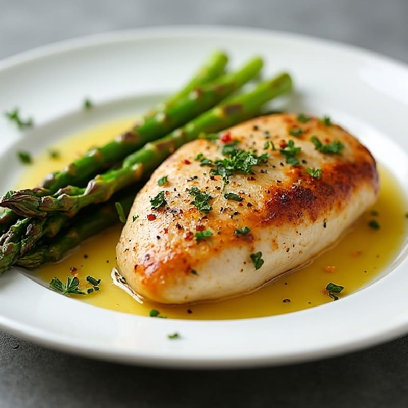 Lemon-Herb Roasted Chicken with Roasted Asparagus
