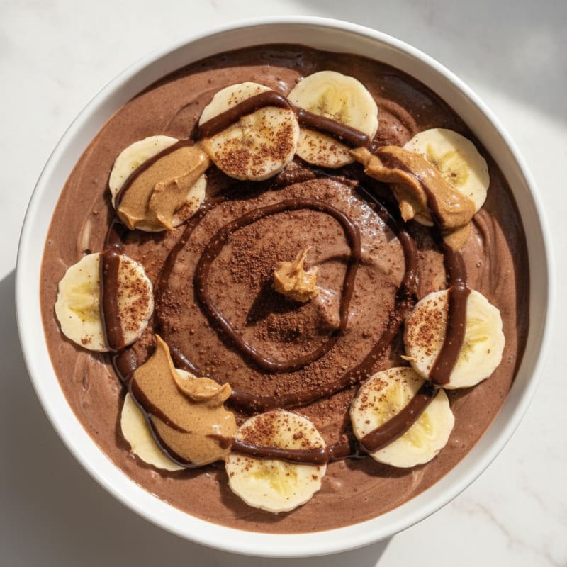 Chocolate Protein Shake with Almond Butter and Banana