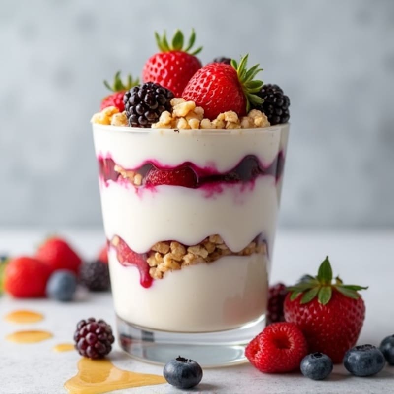 Creamy Greek Yogurt Protein Parfait with Mixed Berries